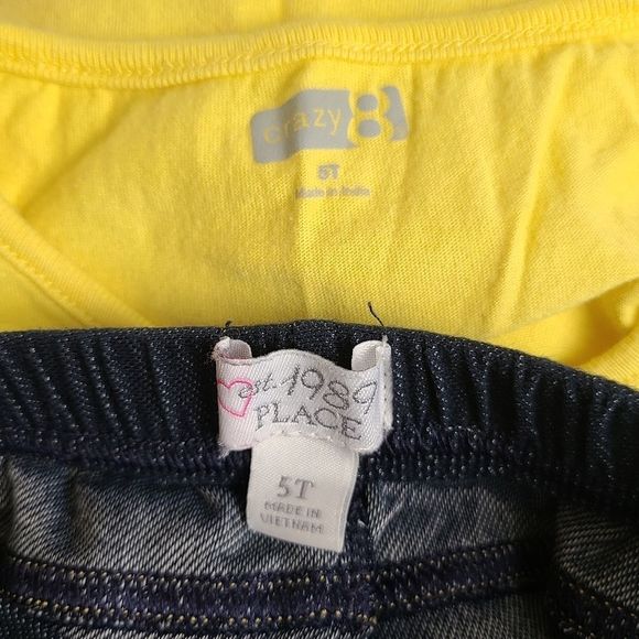 Crazy 8 Tank Top Childrens Place Capri Leggings Girls Set Size 5T - Picture 6 of 8
